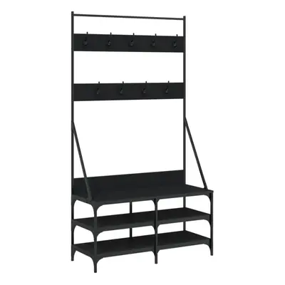 (black, x x cm) vidaXL Clothes Rack with Shoe Storage Garment Rack Clothes Rail Sonoma Oak