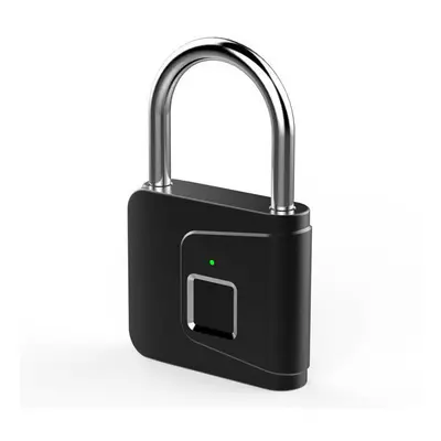 (Black) Smart Lock Fingerprint Padlock Luggage Lock Automatic Smart Bicycle Luggage Lock