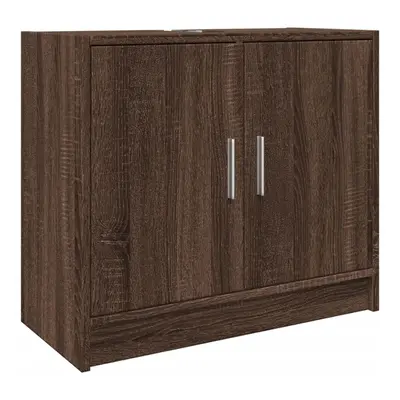 vidaXL Sink Cabinet Vanity Unit Storage Cupboard Brown Oak Engineered Wood