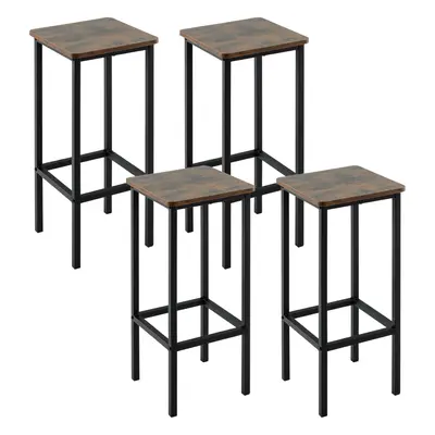 Set of Bar Stool Set Industrial Counter Height Bar Chair w/ Footrest