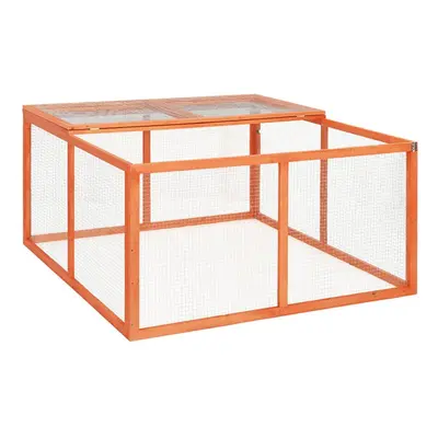 vidaXL Solid Firwood Rabbit Hutch Outdoor Garden Small Animal Habitat Pet Cage