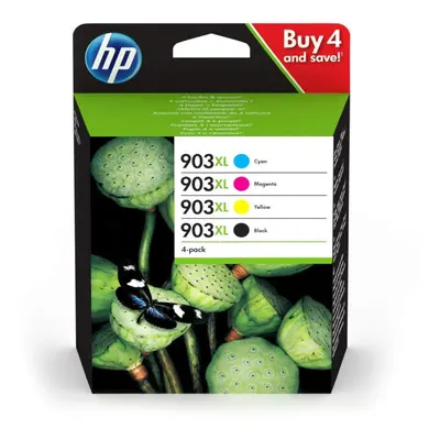 HP 3HZ51AE 903XL High Yield Original Ink Cartridges, Black/Cyan/Magenta/Yellow, Multipack