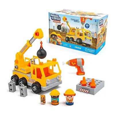 Design and Drill Bolt Buddies Crane Take Apart Toy with Electric Toy Drill, Preschool STEM Toy, 