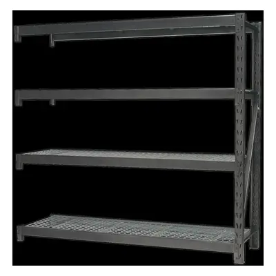 Heavy-Duty Racking Extension Pack with Mesh Shelves 640kg Capacity Per Level