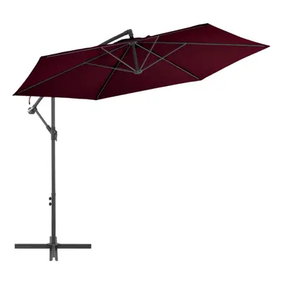 vidaXL Cantilever Umbrella with Aluminium Pole Bordeaux Red cm Outdoor