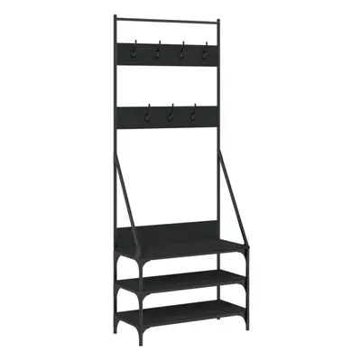 (black, x x cm) vidaXL Clothes Rack with Shoe Storage Garment Rack Clothes Rail Coat Hanger