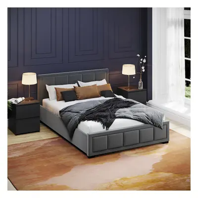 (Double, Dark Grey) Vida Designs Vanita Modern Fabric Bed