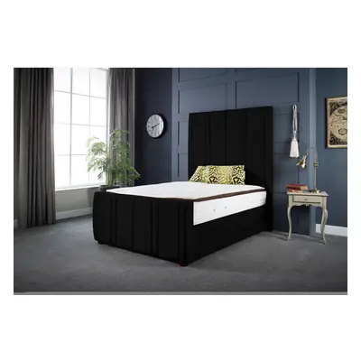 (6FT SUPER KING) Lucinda Luxury Grey Velvet Upholstered Bed Frame