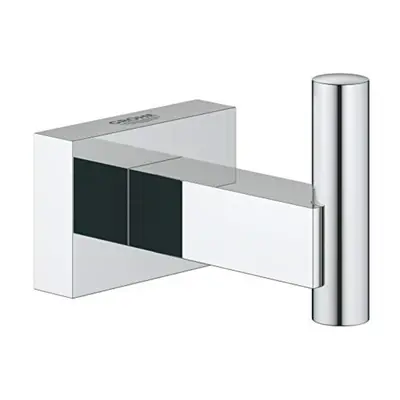 Grohe Essentials Cube Robe Hook, Starlight Chrome