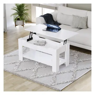 (White) Vida Designs Home Living Room Lift Up Coffee Table