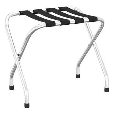 (Black and silver, x x cm) vidaXL Luggage Rack with Backrest Black/Black and Silver 56x39x52/56x