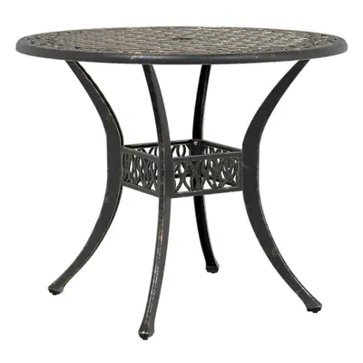 (bronze) vidaXL Garden Table Outdoor Dining Table Patio Side Table Green Cast Aluminium