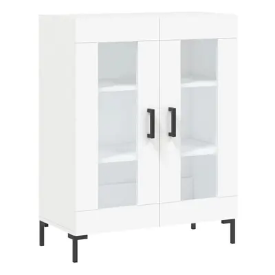 (white) vidaXL Sideboard Storage Side Cabinet Cupboard Concrete Grey Engineered Wood