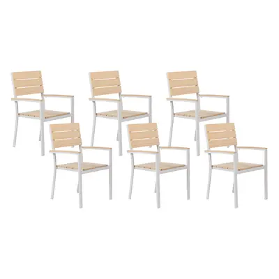 Set of Garden Chairs COMO Beige