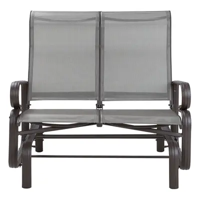 Garden Bench BORGIO cm Metal Grey