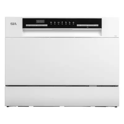 Table Top Dishwasher In White, Places Programmes LED Display - SIA TTD6W