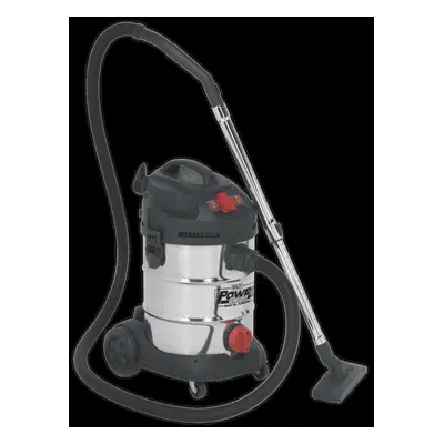 Vacuum Cleaner Industrial 30L 1400W/230V Stainless Drum Auto Start