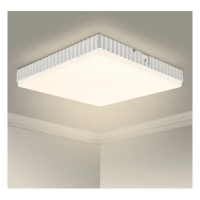 24W Square Ceiling Lamp Wave Pattern 4000K Warm White 40LED AC160~265V IP54