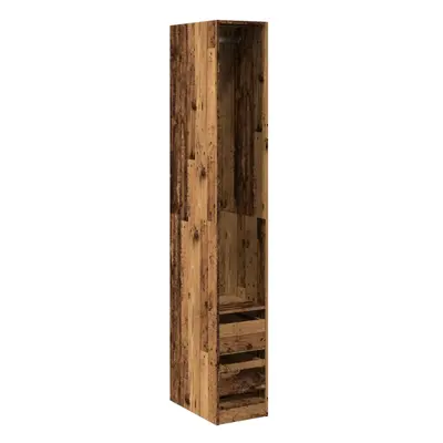 (old wood, x x cm/ drawers piece) vidaXL Wardrobe Clothing Storage Hanger Clothes Cabinet Closet