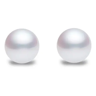 Jewelco London Sterling Silver 7mm Natural Freshwater Cultured Pearl Stud Earrings - AES007