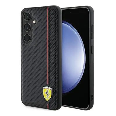 Ferrari Carbon Printed Line HardCase for Samsung Galaxy S24 6.2" Black