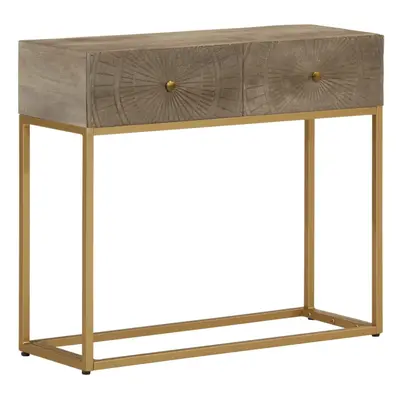 vidaXL Console Table Hallway Side Table End Table Solid Wood Mango and Iron