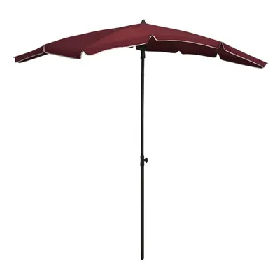 vidaXL Garden Parasol with Pole 200x130 cm Bordeaux Red Umbrella Patio Parasol