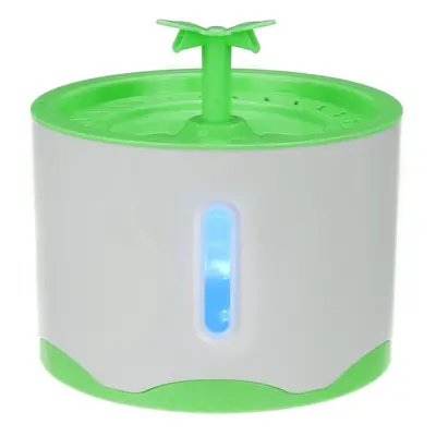 (Green) 2.6L Intelligent Cat Water Dog Water Dispenser Feader Flowing Fountain for Pet Filters D