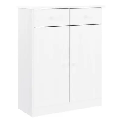 (white) vidaXL Shoe Cabinet Shoe Storage Unit Cupboard Shoe Rack ALTA Solid Wood Pine