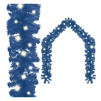 vidaXL Christmas Garland with LED Lights m Blue Holiday Xmas Decoration