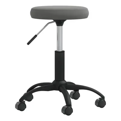 (dark grey) vidaXL Office Swivel Chair Computer Chair Swivel Stool Dining Chair Velvet