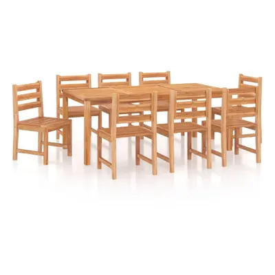 (200 cm table length, 8x chair + table) vidaXL Solid Wood Teak Garden Dining Set Dining Table Ch