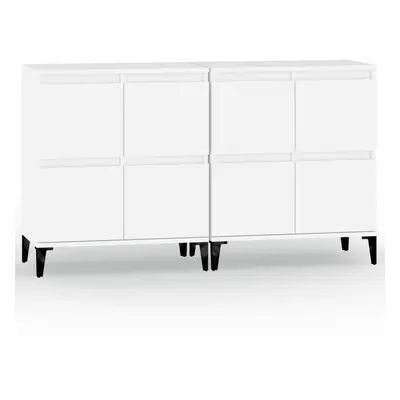 (white, pcs) vidaXL Sideboards Storage Side Cabinet Cupboard Highboard Engineered Wood