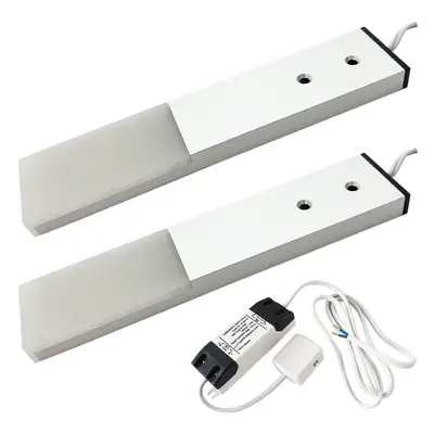 (2 Lights & Driver) Aluminium Under / Over Cabinet Kitchen Light & Driver Kit - Natural White LE