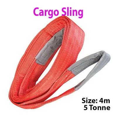 4m Tonne (5000KG) Flat Webbing Strong Cargo Sling Lifting Crane Hoist Strap