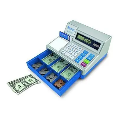 Learning Resources LSP2629-EUR Pretend Calculator Cash Register with Euro Play Money