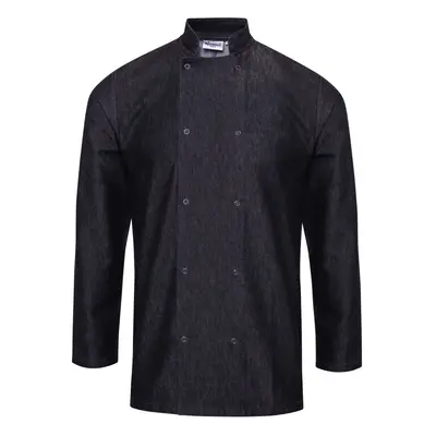 (3XL, Black Denim) Premier Unisex Denim Chefs Jacket (Pack of 2)