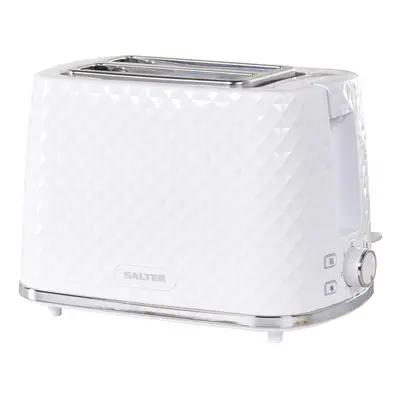 EK5575WH 2-Slice Glacier Toaster - Wide Toasting Slots, Levels of Variable Browning, Defrost, Re