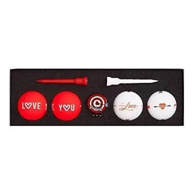 Vivid Golf Love Gift Set (4 x balls, x ball marker, x tees)