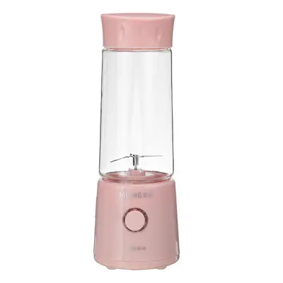 (Pink) Portable Mini Juicer USB Charging for Gym Home Office Travel