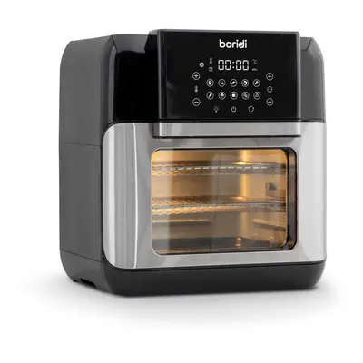 Baridi Air Fryer and Rotisserie Combi, Preset Functions, 1500W, 12L, Black & Silver - DH170