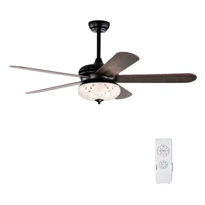 132cm Indoor Ceiling Fan Retro Ceiling Fan with Timer Remote Control