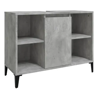 (concrete grey) vidaXL Sink Cabinet Vanity Unit Storage Under Sink Cabinet Engineered Wood