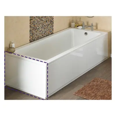 750 mm Modern Gloss White MDF End Bath Panel | Lucia