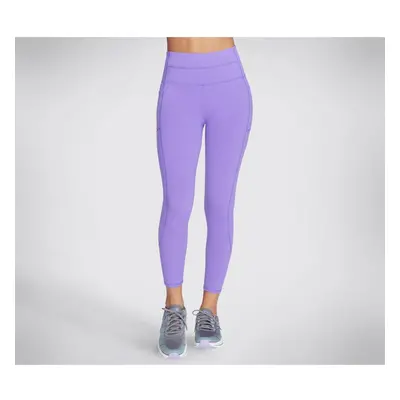 (L, Neon Pink/Purple) Skechers Womens/Ladies Gowalk High Waist 3/4 Leggings