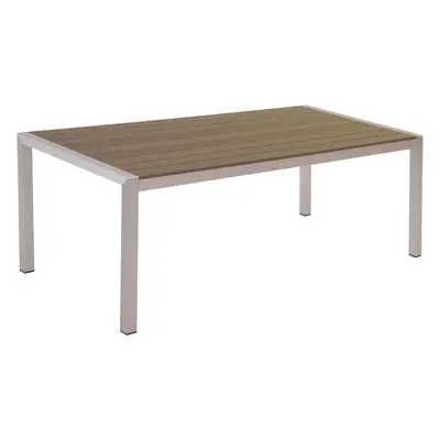 Garden Table Synthetic Material Light Wood VERNIO