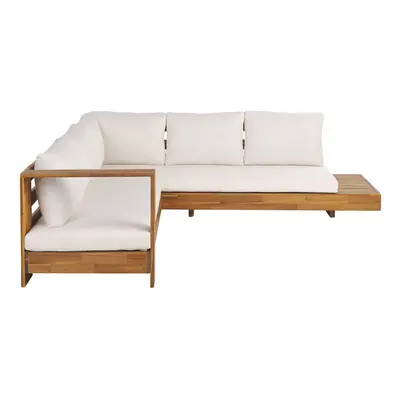 Corner Sofa MARETTIMO Acacia Wood Off-White