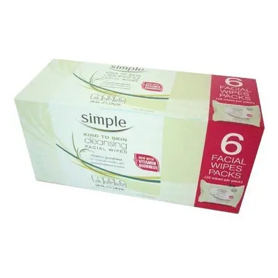 Simple Cleansing Facial Wipes (Boxed packs x wipes) Total Wipes