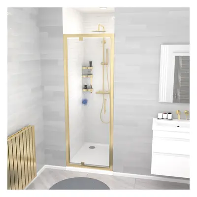 Nes Home x 1850mm Shower Enclosure Pivot Door Brushed Brass