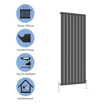 (Anthracite, 1600*544mm?single)) Flat Panel Column Radiator